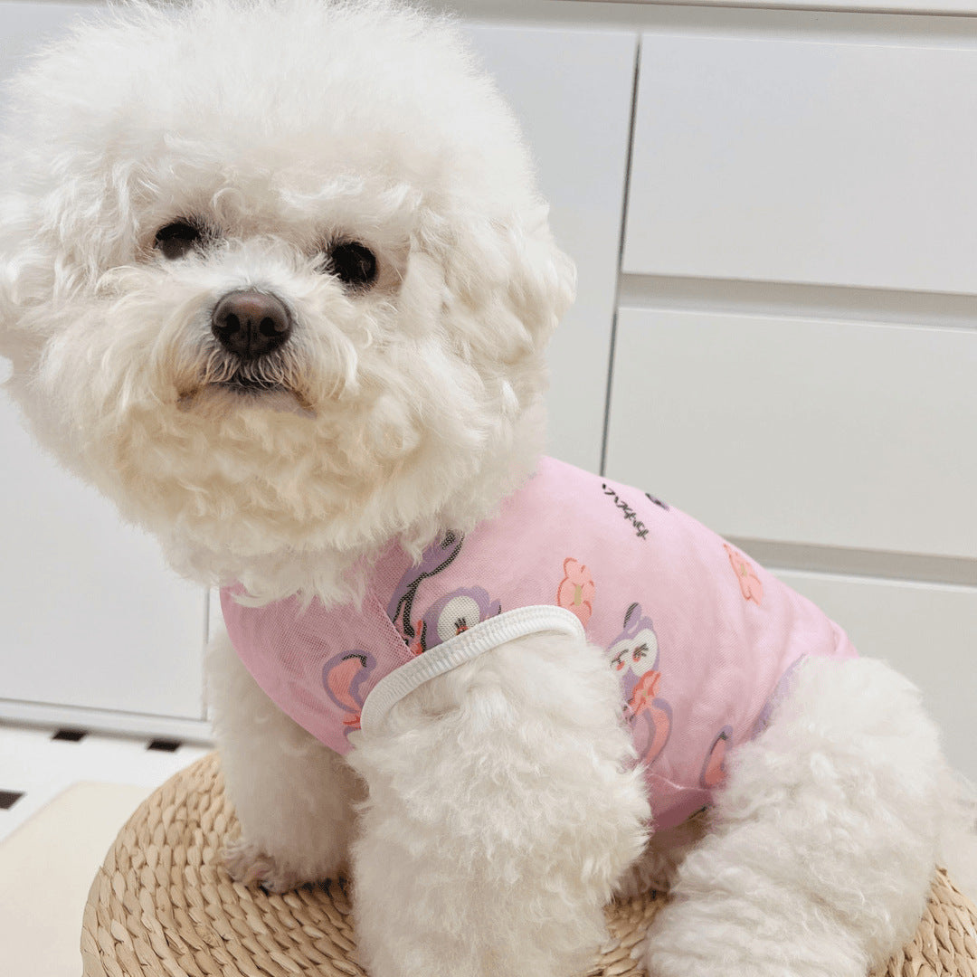 毛孩涼涼衣夏季  大型犬柯基金毛防曬小型犬寵物衣服 貓咪薄款防掉毛